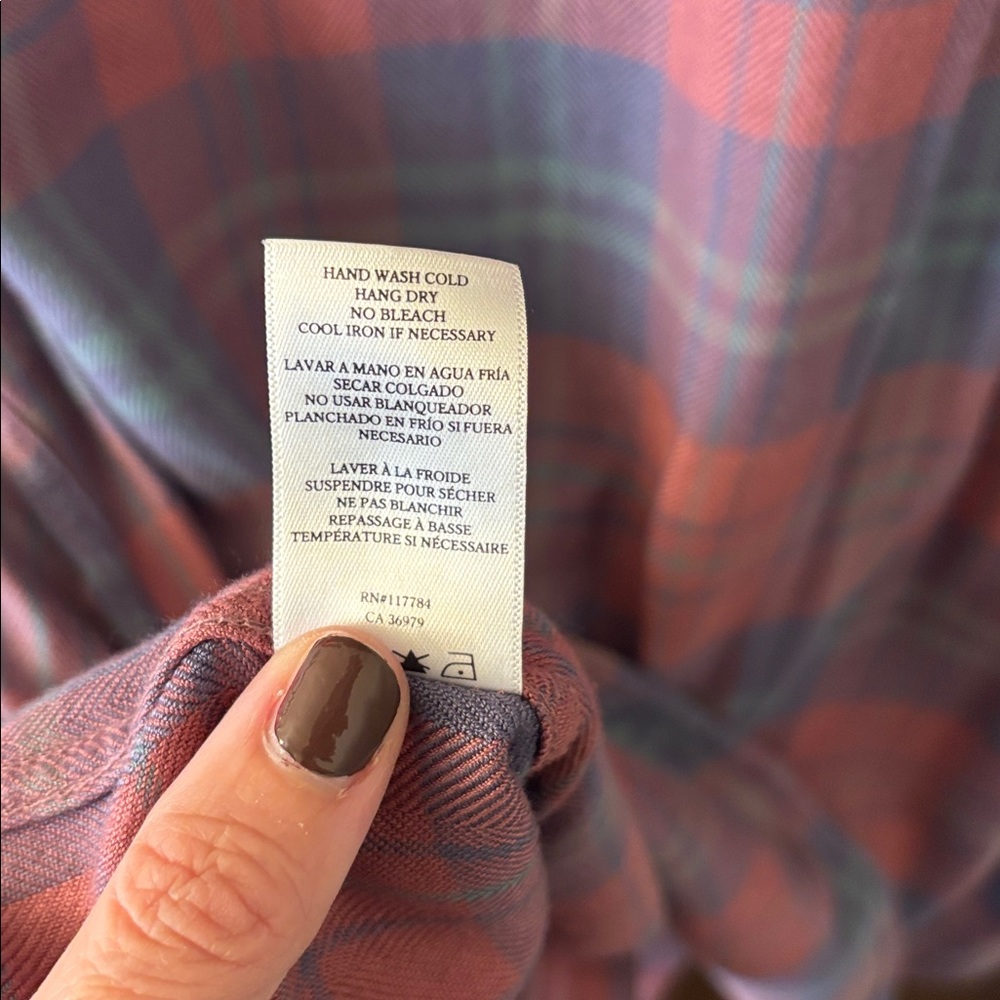 RAILS Plaid Hunter Plaid Button-Up Flannel Shirt M - Picture 9 of 9